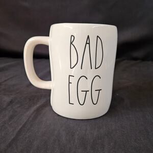 Rae Dunn Artisan Collection Good‎ Egg Bad Egg White Mug Coffee Tea Farmhouse